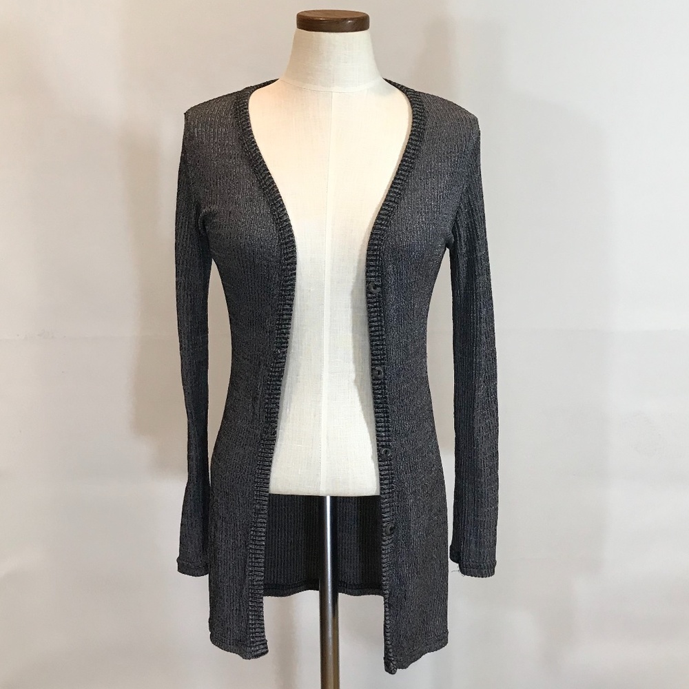 Back Stage By Signal Grey Cardigan